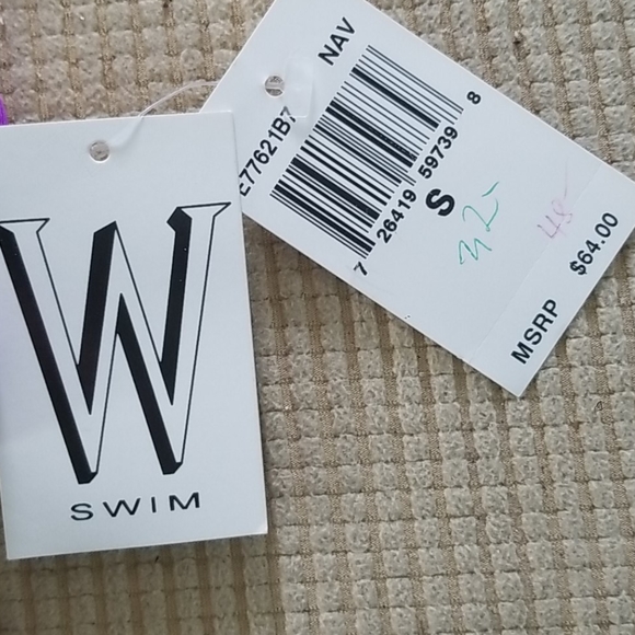 NWT Navy Polka Dot Bikini Bottom Small - Picture 4 of 4